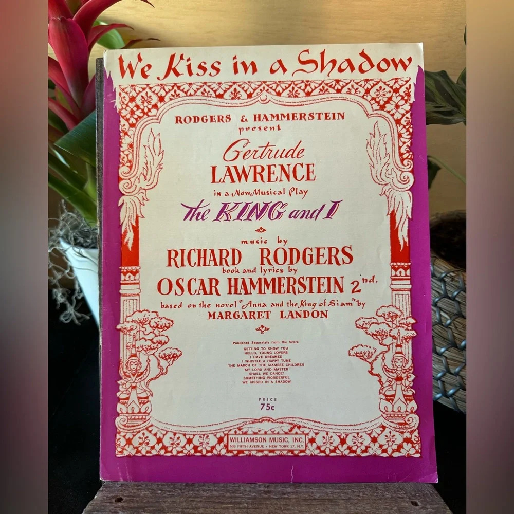 VINTAGE “We Kiss in a Shadow” Sheet Music | Piano & Voice | The King and I - Picture 1 of 5
